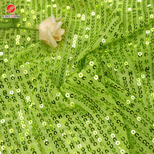 Hot Bán Bán Buôn Vật Liệu Polyester Đầy Màu Sắc Vòng Sequins Thêu Lưới Vải Cho Đảng Dresses - Product Image 3