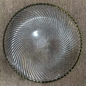 Platos de Cristal con Borde Dorado para Alquiler en Bodas y Fiestas, Diseño Elegante, Nuevo de Fábrica 2023 - Product Image 5