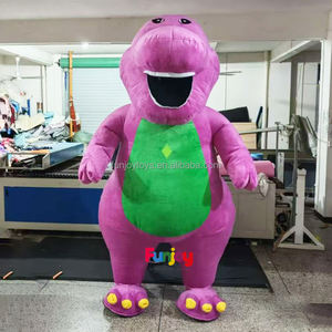 Disfraz Inflable de <span class=keywords><strong>Barney</strong></span> Rosa Oscuro, Traje de Peluche de <span class=keywords><strong>Dinosaurio</strong></span> Unisex para Cosplay, Carnaval, Halloween, Fiestas y Eventos - Product Image 4