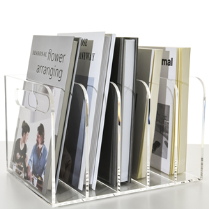 Organizzatori in Acrilico Trasparente, <span class=keywords><strong>Portadocumenti</strong></span> a 5 Scomparti, Porta Documenti Verticale <span class=keywords><strong>da</strong></span> <span class=keywords><strong>Scrivania</strong></span>, Vendita all'Ingrosso OEM - Product Image 4