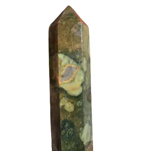 Hot Selling Natural Crystal Towers Rain Forest Jasper Tower points wands Stone For Healing