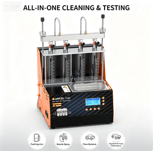 เครื่องทำความสะอาด<span class=keywords><strong>หัว</strong></span><span class=keywords><strong>ฉีด</strong></span>อัลตราโซนิก ANCEL JC400 สำหรับ<span class=keywords><strong>หัว</strong></span><span class=keywords><strong>ฉีด</strong></span>น้ำมันเบนซินแบบฉีดตรง 4 สูบ 1-20 บาร์ หน้าจอ 6 ภาษา - Product Image 1