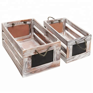 Caisses de rangement décoratives en <span class=keywords><strong>bois</strong></span> de ferme Boîtes de caisse de nidification en détresse - Product Image 3