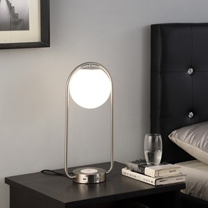 HMS 19 \ "Silver Clip USB lampada da tavolo Nordic Design LED globo Touch Dimming portatile flessibile per uso camera da letto 5V tensione di ingresso - Product Image 6