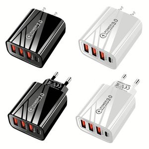 Premium Quality 3-Port Type C Travel Adapter Fast Charging PD 3.0 Charger Android Smartphones EU US <b>Socket</b> Standards 25A Output - Product Image 3