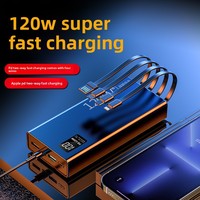 Batterie externe compacte portable en ABS certifiée 3C, 120W, charge bidirectionnelle ultra-rapide, 20 000 mAh, options de personnalisation en gros