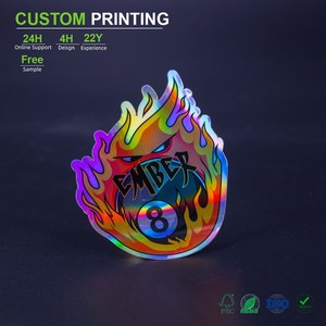 Etiquetas de vinilo termotransferibles personalizadas con relieve de estructura de papel impreso para aceite capilar, Black Label Society Guitars, con contador - Product Image 1