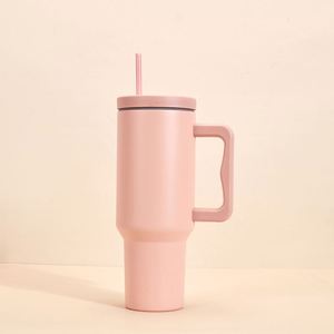 40oz Car <b>Travel</b> H4.0 <b>Handle</b> Tumbler Vacuum <b>Mug</b> Lid Straw Non-Slip Base OEM ODM Custom Design - Product Image 1