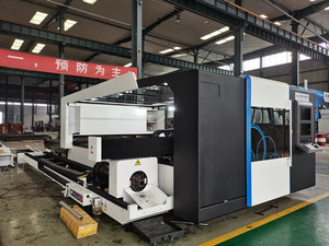 Cnccolgar 6KW bảo hiểm đầy đủ kèm theo máy cắt laser sợi <span class=keywords><strong>CNC</strong></span> với bàn trao đổi và máy cắt ống 6M - Product Image 4