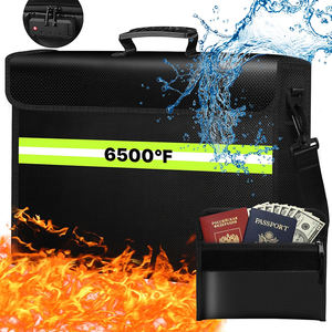 6500 ° Sac à documents ignifuge avec serrure - Boîte ignifuge avec 10 couches d'isolation pour argent liquide, documents, bijoux - Product Image 1