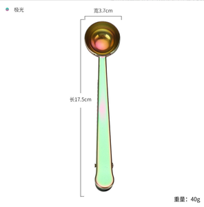 DFC0330 Coffee <b>Measuring</b> <b>Spoon</b> with Alligator Clip for Coffee Bag 304 Stainless Steel Long Handle <b>Measuring</b> Scoop for Tea - Product Image 4