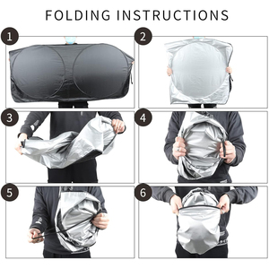 Customized High Quality Polyester Car Sunshade Front Windshield <b>Shades</b> with Logo - Product Image 3