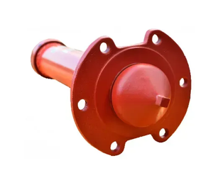 Idrante antincendio a doppia valvola in stile russo, fuori terra e interrato, con riser - Flessibile, durevole, facile da usare, rosso, pressione 10 bar, in ghisa - Product Image 3