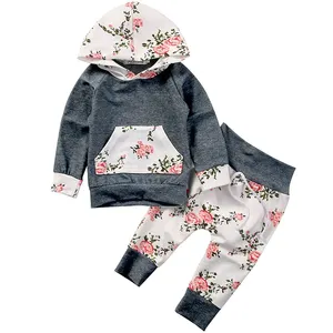 Baby Kids Hoodie Broek Sets Groothandel Peuter Meisjes Jongens Fall Winter Tweedelige Jogging Sets Baby Kids Hoodie Broek