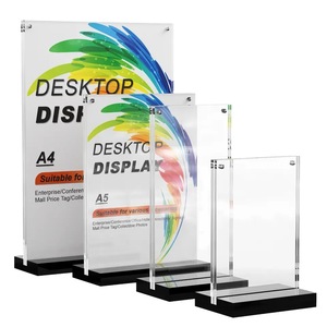 Cao cấp hai mặt A4 A5 A6 10*20 Acrylic khung ảnh từ bàn hiển thị văn phòng cà phê cửa hàng huy hiệu chủ phụ kiện - Product Image 2