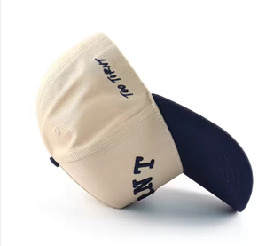 Casquette de baseball 5 panneaux de style luxe, à la mode, avec logo brodé 3D personnalisé et boucle simple, du fabricant de casquettes au prix le plus bas - Product Image 4