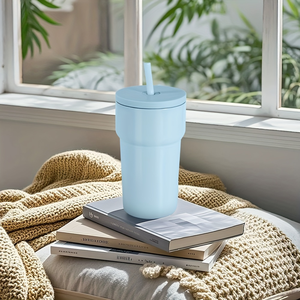 Vaso Térmico de Acero Inoxidable 304 con Aislamiento al Vacío, con Pajita, a Prueba de Fugas, Termo Portátil para Oficina, Viajes y Actividades al Aire Libre - Product Image 1