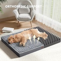 Soldes Exceptionnelles : Lit pour Chien en Peluche le Plus Vendu, Matelas Amovible et Lavable 4 Saisons avec Base Antidérapante et Design en Velours Rose