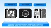 Lumière LED coaxiale d'angle IP65 6000K Lumière du jour Dimmable Multicolore (Blanc/Bleu/Vert/Rouge) Lecture de code QR Atelier métallique