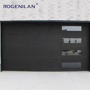 <span class=keywords><strong>Porte</strong></span> <span class=keywords><strong>de</strong></span> <span class=keywords><strong>garage</strong></span> <span class=keywords><strong>sectionnelle</strong></span> en alliage d'aluminium noir personnalisée Rogenilan à moteur avec imposte en verre en option Portes <span class=keywords><strong>de</strong></span> <span class=keywords><strong>garage</strong></span> sectionnelles - Product Image 1