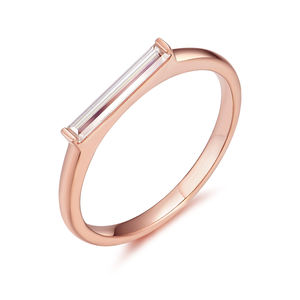 Bagues en or jaune 14 carats avec améthyste naturelle et alexandrite pour femmes, bague de fiançailles personnalisée en moissanite - Product Image 4