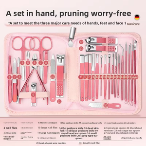 Longhui Nail Clipper Set 30PCS Manicure <strong>Pedicure</strong> <strong>Tools</strong> Large Nail Clippers <strong>Pedicure</strong> Knife Nail Scissors With Leather Bag - Product Image 5