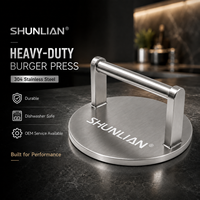 Presse à gril en acier inoxydable 304 robuste, outil de barbecue de qualité commerciale, presse à viande pour saisir et cuire, presse à steak