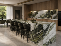 Dalles de marbre vert Tiffany pour comptoirs de cuisine, carreaux de sol, tables basses, buffets, crédences, éviers de salle de bain et panneaux muraux
