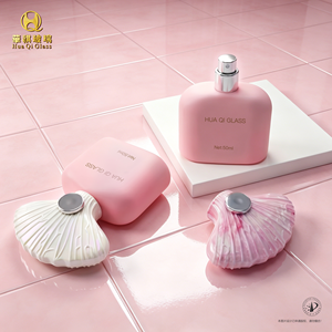 Botella de <span class=keywords><strong>Perfume</strong></span> de Vidrio de Lujo Personalizada de 100 ml con Tapa de Textura de Cuero, Botella de Fragancia de Vidrio Vacía para Hombres y Mujeres - Product Image 1