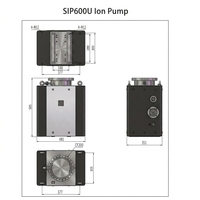 Pompa Ion Sputter Dioda SIP600U Ultra High Vacuum CF200 Flange untuk Sistem Vakum