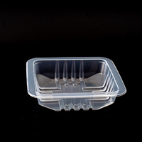 Vente en gros de plateaux en plastique écologique de qualité alimentaire rectangle personnalisé facile à éliminer pour le dîner de fête boîtes en plastique de l'industrie alimentaire