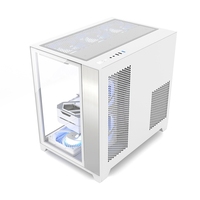 Boîtier de PC Gamer Cube Mid Tower en Alliage d'Aluminium avec Vue sur la Mer, Conception de Réservoir à Poissons, Personnalisable avec Logo, pour Ordinateur de Bureau MATX