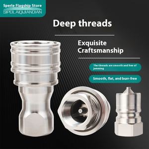 Connettore rapido idraulico KZF 304 raccordi per tubi aperti/chiusi ad alta pressione in acciaio inossidabile ad alta temperatura - Product Image 4