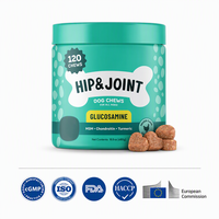 PetViva - Golosinas Masticables para Perros para la Salud de Cadera y Articulaciones, con Glucosamina, MSM, Condroitina y Cúrcuma, Sabor a Pollo, 120 Unidades, para Todas las Edades, Venta al por Mayor, Fabricante OEM