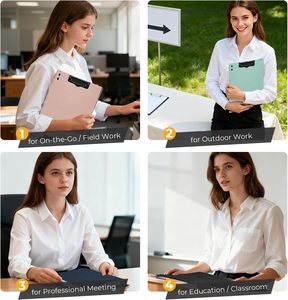 Groothandel Dubbele Clip A4 Papiermap PP Opvouwbare Kantoormap voor Papieropslag - Product Image 5