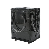 Sac de shopping pliable en bâche PVC de haute qualité, taille moyenne, portable, pratique, grande capacité pour les voyages à l'aéroport
