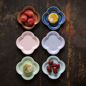 Plato de Frutas Irregular de Cerámica, Plato de Postre de Porcelana de Estilo Simple para Bodas - Product Image 2