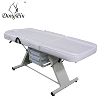 Table de massage moderne en métal blanc à prix abordable avec éponge haute densité pour salon et hôtel