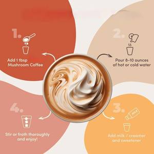 Café aux champignons biologiques à marque privée OEM/ODM avec Ashwagandha et Crinière de lion, complément énergétique pour améliorer l'immunité - Product Image 4