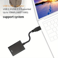Kabel konverter Video USB 3.0 ke HDMI, untuk adaptor HDMI eksternal USB untuk Desktop Laptop Macbook Output tipe DC
