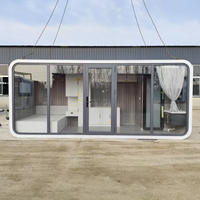 Maison capsule Apple Cabin de 20 pieds à double couche, design moderne, respirante, préfabriquée, modulaire, petite maison pour hôtel, villa, appartement