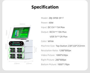 Station de recharge pour téléphone <span class=keywords><strong>portable</strong></span> public à écran intelligent à 24 emplacements Kiosque empilable à partager Power Bank Distributeur automatique libre-service - Product Image 2