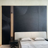 Panel Decorativo 3D con Textura Grabada CNC, Personalización de Fábrica, para Pared de Recepción de Hotel