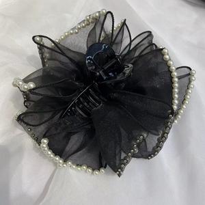 Horquilla de PC con lazo grande de alta calidad, pinzas delicadas a la moda para el cabello, pinzas para el cabello con perlas de imitación, accesorios para el cabello con flores - Product Image 6