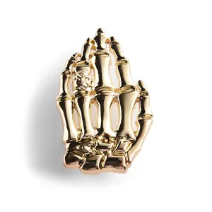 Prezzo di fabbrica a buon mercato delicato fresco Design speciale a forma di mano fibbie per cinture in oro lucido
