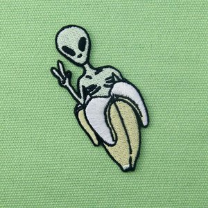 Mới Đến Phim Hoạt Hình Thêu Các Bản Vá Lỗi Bán Buôn Vui Dễ Thương May Trên Sắt Trên Vải Đính Tùy Chỉnh Thêu Vá Người Ngoài Hành Tinh Là - Product Image 6