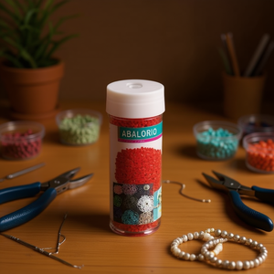 Perline Ilan Abalorio rosse 04, 12 pezzi per tubo, per la creazione di gioielli e artigianato - Product Image 3