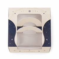 Boîte à gâteau personnalisée avec logo pour anniversaire, emballage en carton pour cupcakes, pâtisseries, boulangerie, boîte à gâteau en papier avec poignée et fenêtre