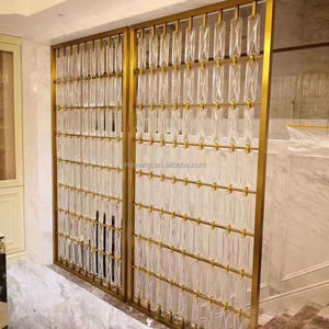 Stainless Steel Frame Crystal Screen PartitionLiving <strong>Room</strong>, Bedroom Wall Screens &amp; <strong>Room</strong> <strong>Dividers</strong> - Product Image 2