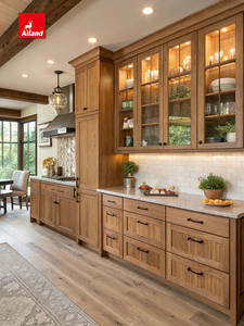 Alland Marble <strong>Worktop</strong> Solid Wood Modern Design Red Oak Shaker Door <strong>Kitchen</strong> Cabinet for Farmhouse <strong>Kitchen</strong> Sink Base Cabinets - Product Image 3